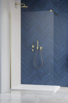 Radaway Modo New II Walk-In ścianka 80 cm złoty szczotkowany/szkło przezroczyste 389084-99-01