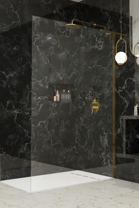 Radaway Modo SL Gold II ścianka prysznicowa walk-in 90 cm złoty połysk/szkło przezroczyste 10319094-09-01R