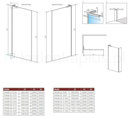 Radaway Modo SL White II ścianka prysznicowa walk-in 90 cm biały mat/szkło przezroczyste 10319094-04-01R