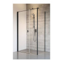 Radaway Nes 8 Black KDS I drzwi prysznicowe 57,5 cm lewe czarny mat/szkło przezroczyste 10073100-54-01L