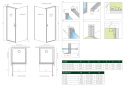 Radaway Nes KDJ I drzwi prysznicowe 90 cm prawe chrom/szkło przezroczyste 10022090-01-01R