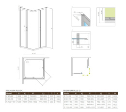 Radaway Premium Plus C kabina prysznicowa 90x90 cm kwadratowa chrom/szkło grafitowe 30453-01-05N