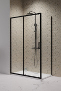 Radaway Premium Pro Black KDJ drzwi prysznicowe 100 cm rozsuwane czarny mat/szkło przezroczyste 1015100-54-01L