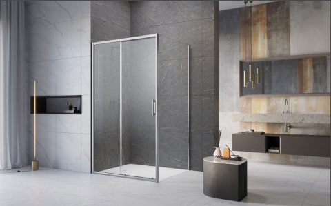 Radaway Premium Pro KDJ drzwi prysznicowe 120 cm rozsuwane chrom połysk/szkło przezroczyste 1015120-01-01L