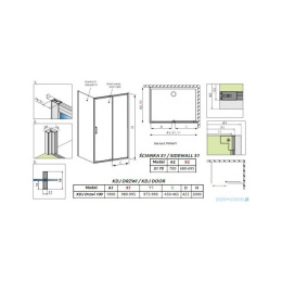 Radaway Premium Pro KDJ drzwi prysznicowe 120 cm rozsuwane chrom połysk/szkło przezroczyste 1015120-01-01R