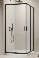 Radaway Alienta Black C kabina prysznicowa 90x90 cm kwadratowa czarny mat/szkło przezroczyste 10239090-54-01