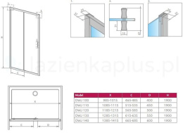 Z kodem PROMO 5% taniej! Radaway Alienta Black DWJ drzwi prysznicowe 120 cm rozsuwane czarny mat/szkło przezroczyste 10260120-54-01