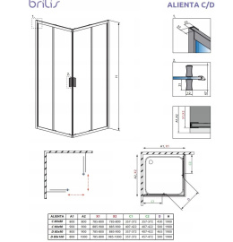 Z kodem PROMO 5% taniej! Radaway Alienta D kabina prysznicowa 80x100 cm prostokątna chrom/szkło przezroczyste 10258010-01-01