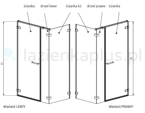 Radaway Arta KDS I ścianka prysznicowa 80 cm boczna S2 chrom/szkło przezroczyste 386110-03-01