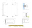 Radaway Carena PNJ I parawan nawannowy 67 cm prawy chrom/szkło przezroczyste 1202101-101R