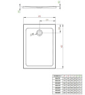 Radaway Doros Plus D brodzik 130x90 cm prostokątny biały SDRPD1390-01