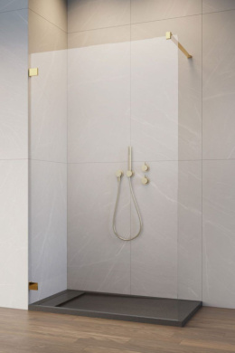 Radaway Essenza Pro Gold Walk-In ścianka prysznicowa 70 cm wolnostojąca złoty połysk/szkło przezroczyste 10103070-09-01