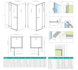 Radaway Euphoria KDJ ścianka prysznicowa 100 cm boczna S1 chrom/szkło przezroczyste 383052-01
