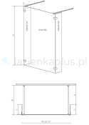 Radaway Euphoria Walk-In ścianka prysznicowa 140 cm frontowa W4 chrom/szkło przezroczyste 383146-01-01