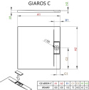 Radaway Giaros C brodzik 90x90 cm kwadratowy biały MKGC9090-03