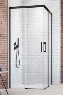 Radaway Idea Black KDD drzwi prysznicowe 70 cm prawe czarny mat/szkło przezroczyste 387065-54-01R