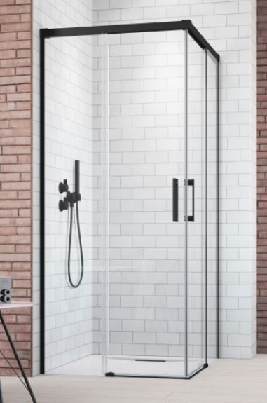 Radaway Idea Black KDD drzwi prysznicowe 75 cm rozsuwane czarny mat/szkło przezroczyste 387066-54-01R