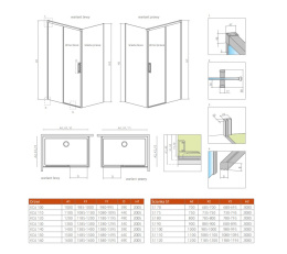 Radaway Idea Black KDJ ścianka prysznicowa 120 cm boczna lewa czarny mat/szkło przezroczyste 387054-54-01L
