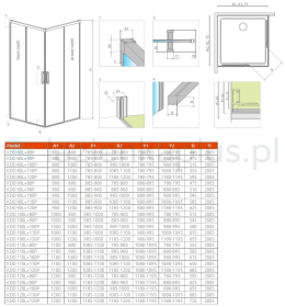 Radaway Idea KDD drzwi prysznicowe 80 cm lewe chrom/szkło przezroczyste 387061-01-01L
