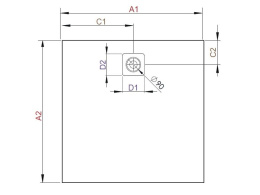 Radaway Kyntos C brodzik 90x90 cm kwadratowy konglomeratowy czarny HKC9090-54