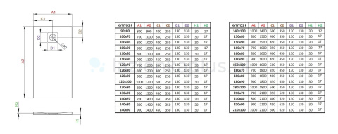 Radaway Kyntos F brodzik 100x90 cm prostokątny antracyt HKF10090-64