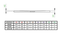 Radaway Kyntos PT brodzik pięciokątny 90x90 cm czarny HKPT9090-54