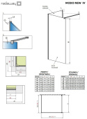 Radaway Modo New II Walk-In ścianka 100 cm chrom/szkło przezroczyste 389104-01-01