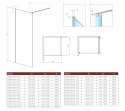 Radaway Modo New II Walk-In ścianka prysznicowa 55 cm wolnostojąca chrom/szkło przezroczyste 389055-01-01