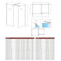 Radaway Modo New II Walk-In ścianka prysznicowa 55 cm wolnostojąca chrom/szkło przezroczyste 389055-01-01