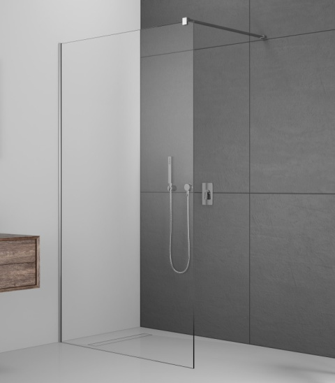 Radaway Modo New II Walk-in ścianka prysznicowa 85 cm chrom/szkło przezroczyste 389085-01-01
