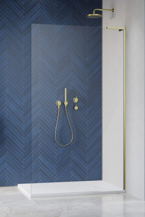 Radaway Modo SL Brushed Gold II ścianka prysznicowa walk-in 50 cm złoty szczotkowany/szkło przezroczyste 10319054-99-01R