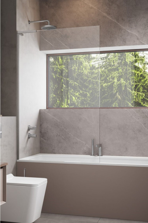 Wpisz KOD: PROMO - 10% Radaway Modo SL Brushed Nickel PNJ II parawan nawannowy 90 cm 1-częściow nikiel szczotkowany/szkło przezroczyste 10316090-91-01R