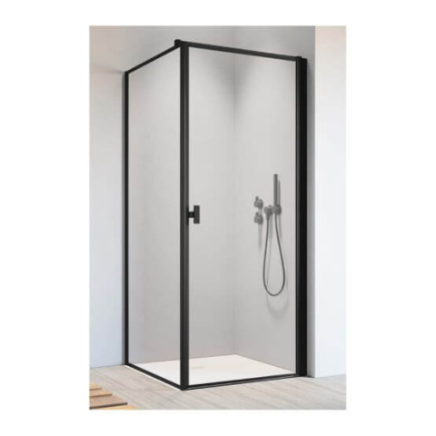 Radaway Nes 8 Black KDJ I S1 Frame ścianka prysznicowa 80 cm boczna czarny mat/szkło Frame 10089080-54-56
