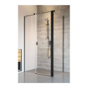 Radaway Nes 8 Black KDS II ścianka prysznicowa 80 cm boczna czarny mat/szkło przezroczyste 10080080-54-01