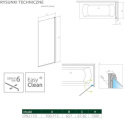 Radaway Nes Black PNJ I Factory parawan nawannowy 70 cm prawy czarny mat/szkło przezroczyste 10011070-54-55R