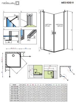 Radaway Nes KDD II drzwi prysznicowe 90 cm prawe chrom/szkło przezroczyste 10031090-01-01R