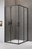 Radaway Premium Pro Black KDD drzwi prysznicowe 80 cm rozsuwane czarny mat/szkło przezroczyste 1017080-54-01R