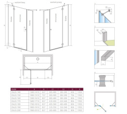Radaway Torrenta DWJS drzwi prysznicowe 81,2 cm lewe chrom/szkło przezroczyste 1320812-01-01L