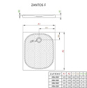 Radaway Zantos F brodzik 120x90 cm prostokątny biały M3ZNF1290-06