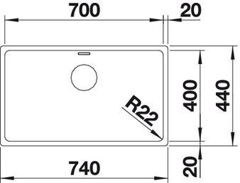 Zlewozmywak stalowy Blanco ANDANO 700-U bez korka aut. z kor. InFino 522971 Zlewozmywak stalowy Blanco ANDANO 700-U bez korka aut. z kor. InFino 522971