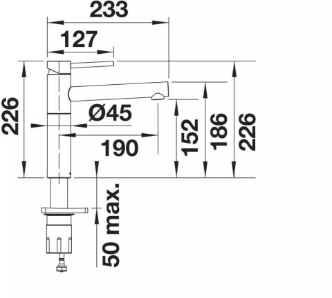 BLANCO Bateria kuchenna ALTA-F II Chromowana 527542 BLANCO Bateria kuchenna ALTA-F II Chromowana 527542