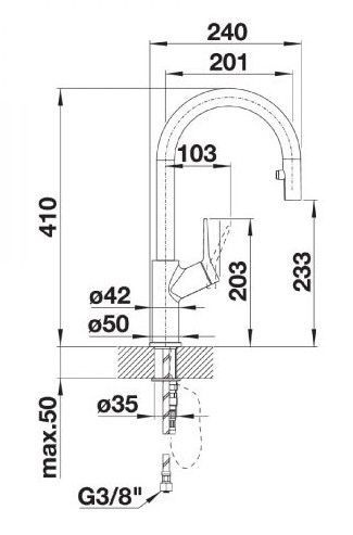 BLANCO Bateria kuchenna CARENA-S Vario tartufo/chrom 521376