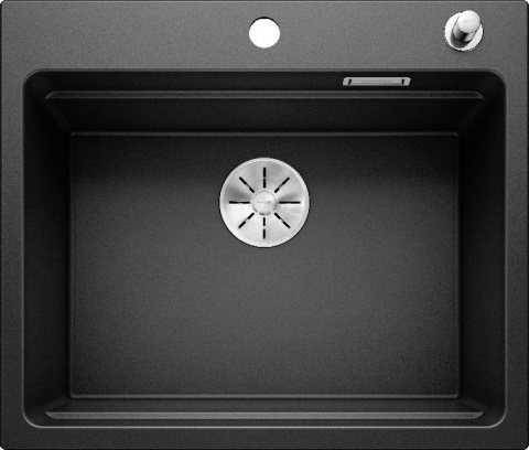 BLANCO Zlewozmywak ETAGON 6 czarny (korek auto InFino + szyny) (525889)
