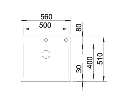 Blanco Claron 500-IF/A Zlewozmywak stalowy 1kom 56x51 cm z korkiem automatycznym InFino PushControl stalowy Durinox 523393 Blanco Claron 500-IF/A Zlewozmywak stalowy 1kom 56x51 cm z korkiem automatycznym InFino PushControl stalowy Durinox 523393