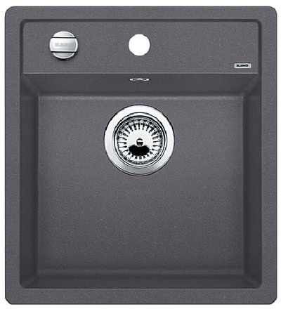 Blanco Dalago 45-F Zlewozmywak granitowy jednokomorowy 45,5x50 cm z korkiem automatycznym szarość skały 518847