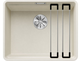 Blanco Etagon 500-F Zlewozmywak granitowy jednokomorowy 52,7x42,7 cm delikatny biały 527074