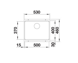 Blanco Etagon 500-U Zlewozmywak granitowy jednokomorowy 53x46 cm wulkaniczny szary 527258