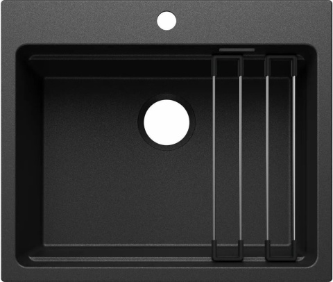 Blanco Etagon 6 - Zlewozmywak silgranitowy 60x51 cm, z akcesoriami, antracyt 527749