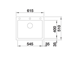 Blanco Pleon 6 Split Zlewozmywak granitowy dwukomorowy 61,5x51 cm delikatny biały lewy 527139