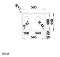Blanco Solis 340/180-U Zlewozmywak stalowy półtorakomorowy prawy 58,5x44 cm 526128